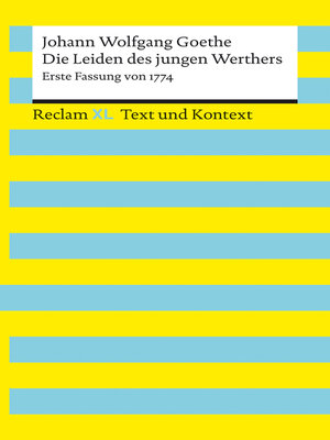 cover image of Die Leiden des jungen Werthers. Erste Fassung von 1774